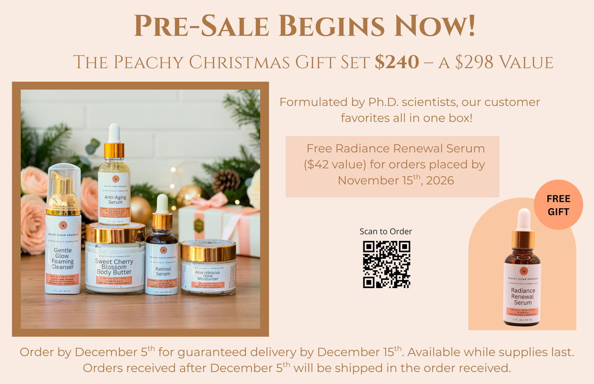 Free Radiance Renewal Serum with Peachy Christmas Gift Set pre-order